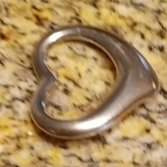 TIFFANY & CO STERLING HEART PENDANT. LARGE SIZE SIGNED ELSA PERETTI 925 SPAIN. - Picture 8 of 10